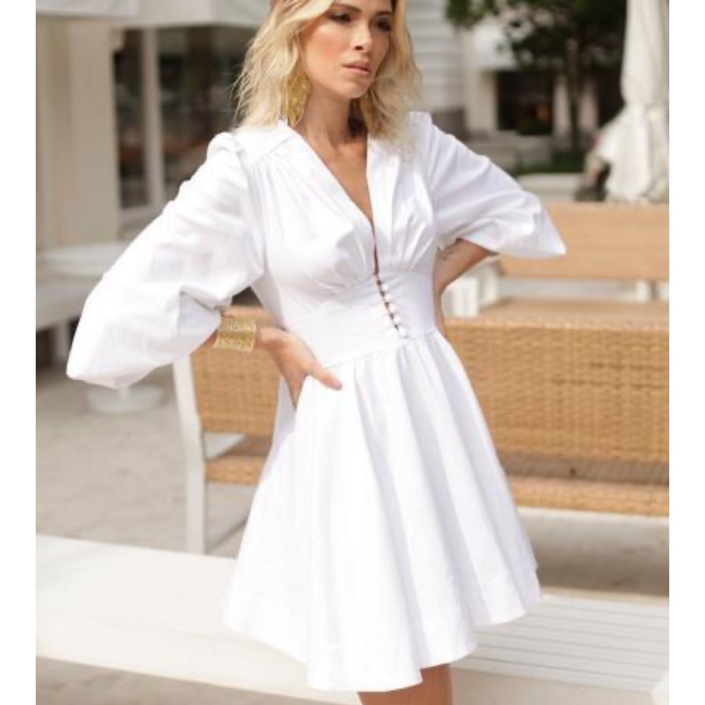 Cristina Sabatini pink mini dress long sleeve dress